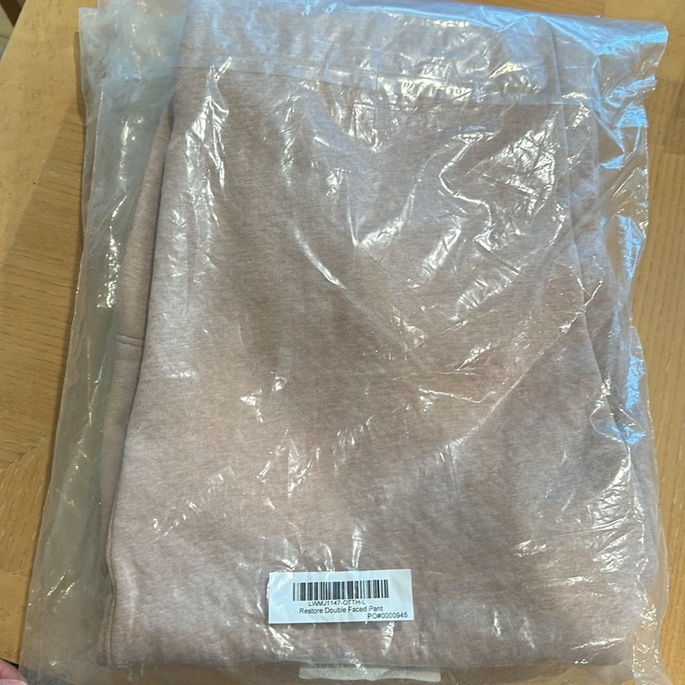 Lunya Restore Double Face Pima Cotton Pant in Large Ottium Tan - Picture 5 of 7